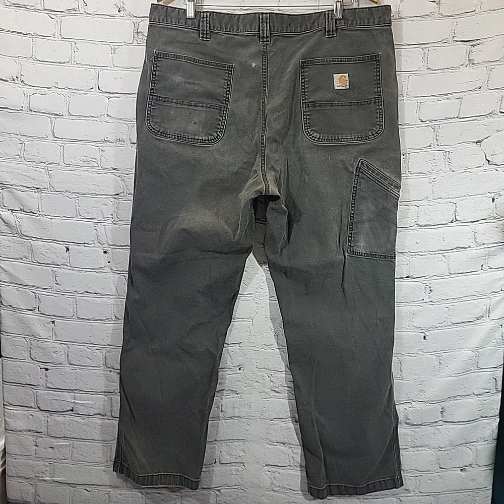 Carhartt Workwear Gray‎ Pants Mens 40x32 Relaxed Fit Outdoors Flaw